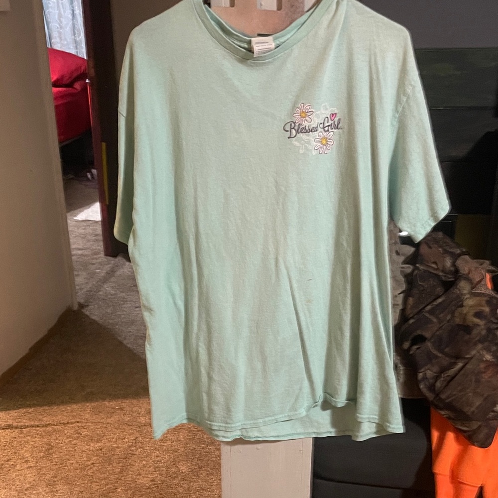 Blessed Girl Mint Green Short Sleeve Tee